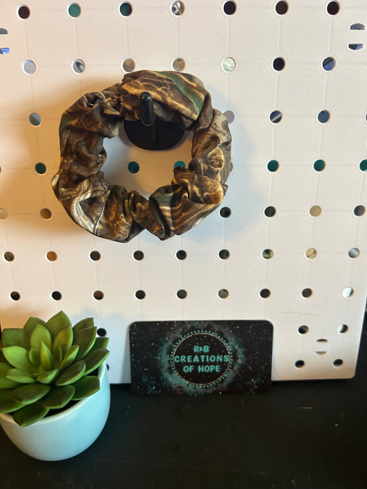 camo micro single scrunchie